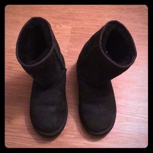 Black Calf Length Ugg Boots